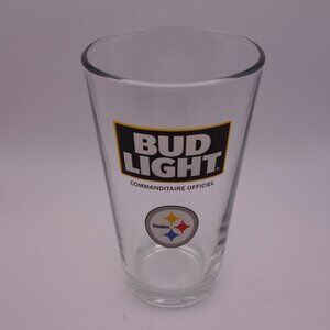 Bud Light Commanditaire Officiel NFL Pittsburgh Steelers Beer Glass